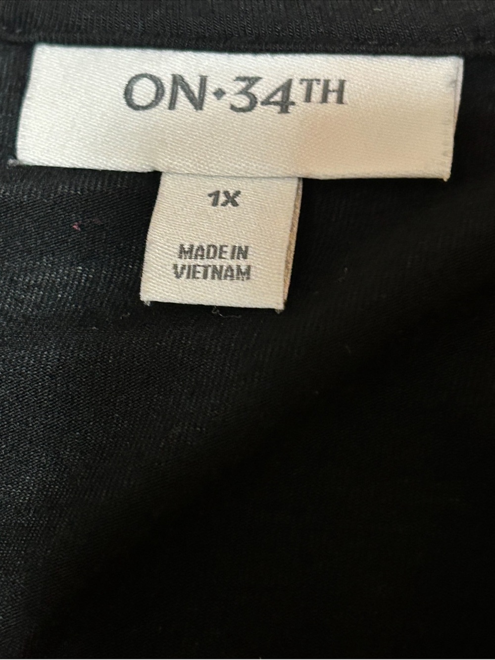 On 34th Classic Black V-Neck Tee EUC
SIZE 1X - Picture 5 of 7